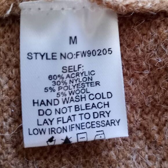 RED DRESS BOUTIQUE COZY COFFEE SHOP CARDIGAN GRAY, TAN, & CREAM SZ.M EUC.  WORN - Picture 7 of 8